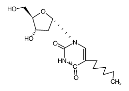 1-(α-D-erythro-2-deoxy-pentofuranosyl)-5-hexyl-1H-[4-14C]pyrimidine-2,4-dione CAS:69264-65-9 manufacturer & supplier