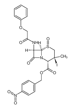 (2S,3S,5R,6R,7R)-3-Iodo-3-methyl-5,8-dioxo-7-(2-phenoxy-acetylamino)-5λ4-thia-1-aza-bicyclo[4.2.0]octane-2-carboxylic acid 4-nitro-benzyl ester CAS:69265-56-1 manufacturer & supplier