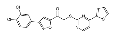 1-(3-(3,4-dichlorophenyl)isoxazol-5-yl)-2-((4-(thiophen-2-yl)pyrimidin-2-yl)thio)ethan-1-one CAS:692727-52-9 manufacturer & supplier