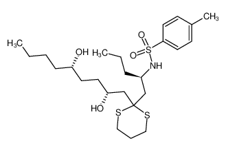 N-{(R)-1-[2-((2R,5S)-2,5-Dihydroxy-nonyl)-[1,3]dithian-2-ylmethyl]-butyl}-4-methyl-benzenesulfonamide CAS:692730-59-9 manufacturer & supplier