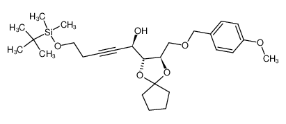 (R)-5-(tert-Butyl-dimethyl-silanyloxy)-1-[(2R,3R)-3-(4-methoxy-benzyloxymethyl)-1,4-dioxa-spiro[4.4]non-2-yl]-pent-2-yn-1-ol CAS:692734-64-8 manufacturer & supplier