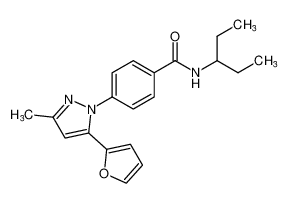 Benzamide, N-(1-ethylpropyl)-4-[5-(2-furanyl)-3-methyl-1H-pyrazol-1-yl]- CAS:692735-32-3 manufacturer & supplier