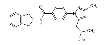 N-(2,3-dihydro-1H-inden-2-yl)-4-(5-isobutyl-3-methyl-1H-pyrazol-1-yl)benzamide CAS:692735-84-5 manufacturer & supplier