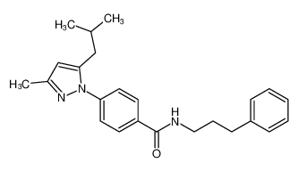 4-(5-isobutyl-3-methyl-1H-pyrazol-1-yl)-N-(3-phenylpropyl)benzamide CAS:692735-85-6 manufacturer & supplier