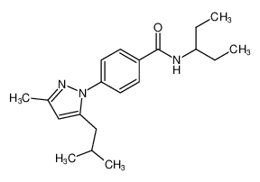 4-(5-isobutyl-3-methyl-1H-pyrazol-1-yl)-N-(pentan-3-yl)benzamide CAS:692735-86-7 manufacturer & supplier