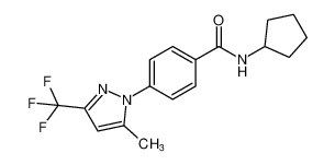 N-cyclopentyl-4-(5-methyl-3-(trifluoromethyl)-1H-pyrazol-1-yl)benzamide CAS:692735-94-7 manufacturer & supplier