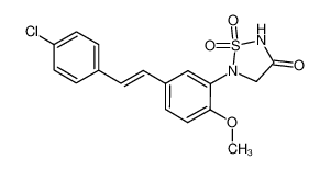 5-{5-[(E)-2-(4-chlorophenyl)vinyl]-2-methoxyphenyl}-1,2,5-thiadiazolidin-3-one 1,1-dioxide CAS:692765-32-5 manufacturer & supplier