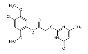 N-(4-chloro-2,5-dimethoxyphenyl)-2-((4-methyl-6-oxo-1,6-dihydropyrimidin-2-yl)thio)acetamide CAS:692772-30-8 manufacturer & supplier