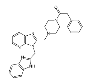 1-{4-[3-(1H-benzoimidazol-2-ylmethyl)-3H-imidazo[4,5-b]pyridin-2-ylmethyl]-piperazin-1-yl}-2-phenyl-ethanone CAS:692772-80-8 manufacturer & supplier