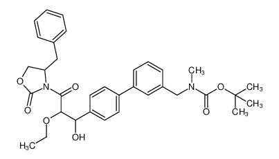 tert-butyl ((4'-(3-(4-benzyl-2-oxooxazolidin-3-yl)-2-ethoxy-1-hydroxy-3-oxopropyl)-[1,1'-biphenyl]-3-yl)methyl)(methyl)carbamate CAS:692780-65-7 manufacturer & supplier