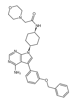 cis-N-{4-[4-amino-5-(3-benzyloxy-phenyl)-pyrrolo[2,3-d]pyrimidin-7-yl]- cyclohexyl}-2-morpholin-4-yl-acetamide CAS:692781-79-6 manufacturer & supplier