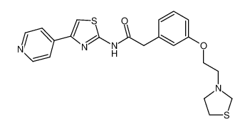 N-(4-(pyridin-4-yl)thiazol-2-yl)-2-(3-(2-(thiazolidin-3-yl)ethoxy)phenyl)acetamide CAS:692879-96-2 manufacturer & supplier