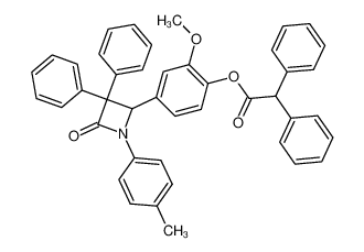 Diphenyl-acetic acid 2-methoxy-4-(4-oxo-3,3-diphenyl-1-p-tolyl-azetidin-2-yl)-phenyl ester CAS:69313-60-6 manufacturer & supplier