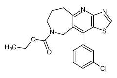 10-(3-chloro-phenyl)-5,6,7,9-tetrahydro-thiazolo[5',4':5,6]pyrido[3,2-c]azepine-8-carboxylic acid ethyl ester CAS:69315-82-8 manufacturer & supplier