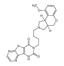 3-[4-((3aR,9bR)-cis-9-Methoxy-1,2,3,3a,4,9b-hexahydro-[1]-benzopyrano[3,4-c]pyrrol-2-yl)butyl]-pyrazino[2',3':4,5]thieno[3,2-d]pyrimidine-2,4(1H,3H)-dione CAS:693215-41-7 manufacturer & supplier