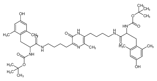 Carbamic acid,[(3,4-dihydro-6-methyl-3-oxo-2,5-pyrazinediyl)bis[4,1-butanediylimino[1-[(4-hydroxy-2,6-dimethylphenyl)methyl]-2-oxo-2,1-ethanediyl]]]bis-,bis(1,1-dimethylethyl) ester CAS:693222-27-4 manufacturer & supplier