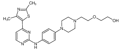 [4-(2,4-dimethyl-thiazol-5-yl)-pyrimidin-2-yl]-[4-(4'-2'-ethoxylethanolpiperazino)-phenyl]-amine CAS:693228-74-9 manufacturer & supplier