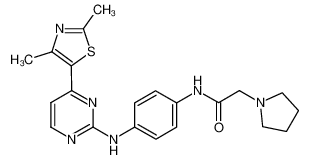 N-{4-[4-(2,4-dimethyl-thiazol-5-yl)-pyrimidin-2-ylamino]-phenyl}-2-pyrrolidin-1-yl-acetamide CAS:693229-45-7 manufacturer & supplier