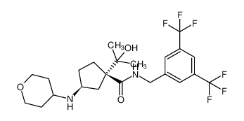 rel-(1R,3S)-N-(3,5-bis(trifluoromethyl)benzyl)-1-(2-hydroxypropan-2-yl)-3-((tetrahydro-2H-pyran-4-yl)amino)cyclopentane-1-carboxamide CAS:693246-64-9 manufacturer & supplier