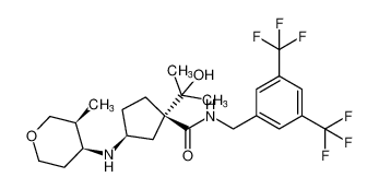 (1R,3S)-N-(3,5-bis(trifluoromethyl)benzyl)-1-(2-hydroxypropan-2-yl)-3-(((3S,4S)-3-methyltetrahydro-2H-pyran-4-yl)amino)cyclopentane-1-carboxamide CAS:693246-71-8 manufacturer & supplier