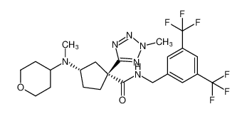 rel-(1R,3S)-N-(3,5-bis(trifluoromethyl)benzyl)-3-(methyl(tetrahydro-2H-pyran-4-yl)amino)-1-(2-methyl-2H-tetrazol-5-yl)cyclopentane-1-carboxamide CAS:693248-49-6 manufacturer & supplier