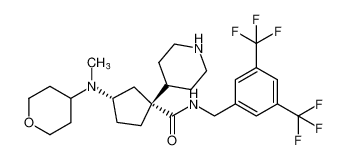 rel-(1R,3S)-N-(3,5-bis(trifluoromethyl)benzyl)-3-(methyl(tetrahydro-2H-pyran-4-yl)amino)-1-(piperidin-4-yl)cyclopentane-1-carboxamide CAS:693249-09-1 manufacturer & supplier