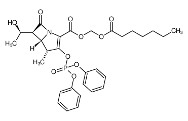 (heptanoyloxy)methyl (4R,5R,6S)-3-((diphenoxyphosphoryl)oxy)-6-((R)-1-hydroxyethyl)-4-methyl-7-oxo-1-azabicyclo[3.2.0]hept-2-ene-2-carboxylate CAS:693255-46-8 manufacturer & supplier