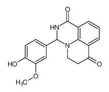 3-(4-hydroxy-3-methoxyphenyl)-2,3,5,6-tetrahydro-1H,7H-pyrido[3,2,1-ij]quinazoline-1,7-dione CAS:693260-77-4 manufacturer & supplier