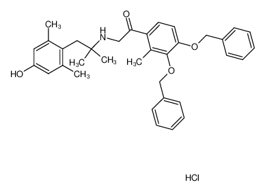 2-[1,1-dimethyl-2-(2,6-dimethyl-4-hydroxy-phenyl)-ethylamino]-1-(3,4-dibenzyloxy-2-methyl-phenyl)-ethanone hydrochloride CAS:693263-34-2 manufacturer & supplier