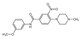 N-(3-methoxy-phenyl)-4-(4-methyl-piperazin-1-yl)-3-nitro-benzamide CAS:693266-56-7 manufacturer & supplier