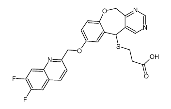 3-((7-((6,7-difluoroquinolin-2-yl)methoxy)-5,11-dihydrobenzo[6,7]oxepino[3,4-d]pyrimidin-5-yl)thio)propanoic acid CAS:693271-57-7 manufacturer & supplier