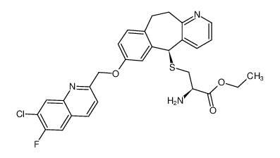 ethyl S-((S)-7-((7-chloro-6-fluoroquinolin-2-yl)methoxy)-10,11-dihydro-5H-benzo[4,5]cyclohepta[1,2-b]pyridin-5-yl)-L-cysteinate CAS:693272-23-0 manufacturer & supplier