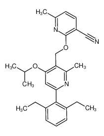 2-[6-(2,6-diethyl-phenyl)-4-isopropoxy-2-methyl-pyridin-3-ylmethoxy]-6-methyl-nicotinonitrile CAS:693276-16-3 manufacturer & supplier