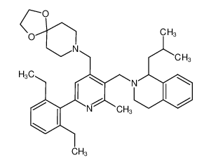 2-[6-(2,6-diethyl-phenyl)-4-(1,4-dioxa-8-aza-spiro[4.5]dec-8-ylmethyl)-2-methyl-pyridin-3-ylmethyl]-1-isobutyl-1,2,3,4-tetrahydro-isoquinoline CAS:693276-24-3 manufacturer & supplier