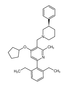 4-cyclopentyloxy-6-(2,6-diethyl-phenyl)-2-methyl-3-((3R)-3-phenyl-piperidin-1-ylmethyl)-pyridine CAS:693277-22-4 manufacturer & supplier