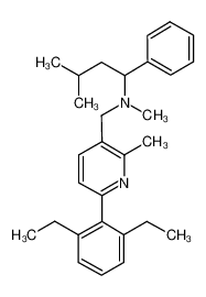 N-{[6-(2,6-diethylphenyl)-2-methylpyridin-3-yl]-methyl}-N,3-dimethyl-1-phenylbutan-1-amine CAS:693278-93-2 manufacturer & supplier