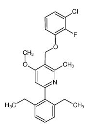 3-[(3-chloro-2-fluoro-phenoxy)-methyl]-6-(2,6-diethyl-phenyl)-4-methoxy-2-methyl-pyridine CAS:693279-70-8 manufacturer & supplier