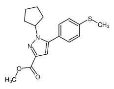 methyl 1-cyclopentyl-5-(4-methylthiophenyl)pyrazol-3-carboxylate CAS:693287-71-7 manufacturer & supplier