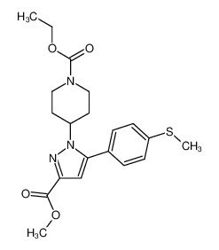 methyl 1-[1-(ethoxycarbonyl)(4-piperidyl)]-5-(4-methylthiophenyl)pyrazole-3-carboxylate CAS:693287-96-6 manufacturer & supplier