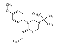 5-tert-butyl-2-ethylimino-3-(4-methoxy-phenyl)-[1,3,5]thiadiazinan-4-one CAS:69349-37-7 manufacturer & supplier