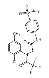 N-(2-Chloro-5-methyl-phenyl)-2,2,2-trifluoro-N-[(4-sulfamoyl-phenylcarbamoyl)-methyl]-acetamide CAS:69354-38-7 manufacturer & supplier