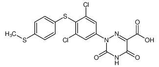 2-(3,5-dichloro-4-((4-(methylthio)phenyl)thio)phenyl)-3,5-dioxo-2,3,4,5-tetrahydro-1,2,4-triazine-6-carboxylic acid CAS:69360-68-5 manufacturer & supplier