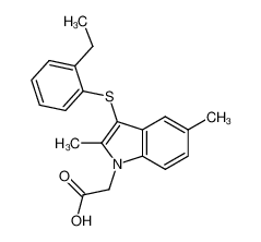 3-[(2-ethylphenyl)thio]-2,5-dimethyl-1H-indole-1-acetic acid CAS:693773-23-8 manufacturer & supplier