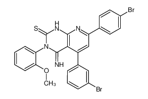 5-(3-Bromo-phenyl)-7-(4-bromo-phenyl)-4-imino-3-(2-methoxy-phenyl)-3,4-dihydro-1H-pyrido[2,3-d]pyrimidine-2-thione CAS:693810-10-5 manufacturer & supplier