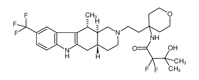 2,2-difluoro-3-hydroxy-3-methyl-N-(4-(2-((4aR,11R,11aS)-11-methyl-9-(trifluoromethyl)-1,3,4,4a,5,6,11,11a-octahydro-2H-pyrido[4,3-b]carbazol-2-yl)ethyl)tetrahydro-2H-pyran-4-yl)butanamide CAS:693823-98-2 manufacturer & supplier