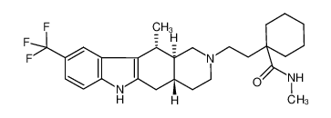 N-methyl-1-(2-((4aR,11R,11aS)-11-methyl-9-(trifluoromethyl)-1,3,4,4a,5,6,11,11a-octahydro-2H-pyrido[4,3-b]carbazol-2-yl)ethyl)cyclohexane-1-carboxamide CAS:693824-41-8 manufacturer & supplier