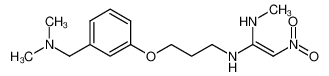 N-(3-(3-((dimethylamino)methyl)phenoxy)propyl)-N'-methyl-2-nitroethene-1,1-diamine CAS:69384-32-3 manufacturer & supplier