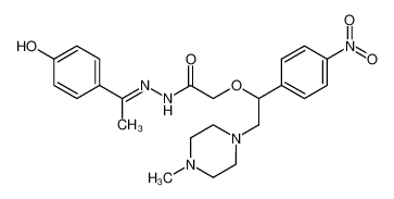 [2-(4-Methyl-piperazin-1-yl)-1-(4-nitro-phenyl)-ethoxy]-acetic acid [1-(4-hydroxy-phenyl)-eth-(E)-ylidene]-hydrazide CAS:69391-32-8 manufacturer & supplier