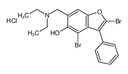 (2,4-dibromo-5-hydroxy-3-phenyl-1-benzofuran-6-yl)methyl-diethylazanium,chloride CAS:69405-79-4 manufacturer & supplier