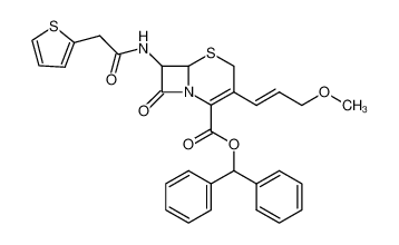 3-((E)-3-Methoxy-propenyl)-8-oxo-7-(2-thiophen-2-yl-acetylamino)-5-thia-1-aza-bicyclo[4.2.0]oct-2-ene-2-carboxylic acid benzhydryl ester CAS:69416-36-0 manufacturer & supplier